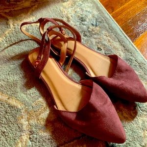 Cute purple suede flats